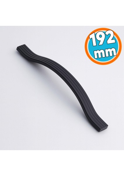 Mobilya Kulpu Çizgili Model Dayanıklı Uzun Ömürlü Modern Tasarım Siyah Çizgili Metal 192 mm 10 Adet fiyatları