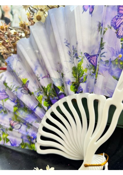 Plastik Desenli Yelpaze