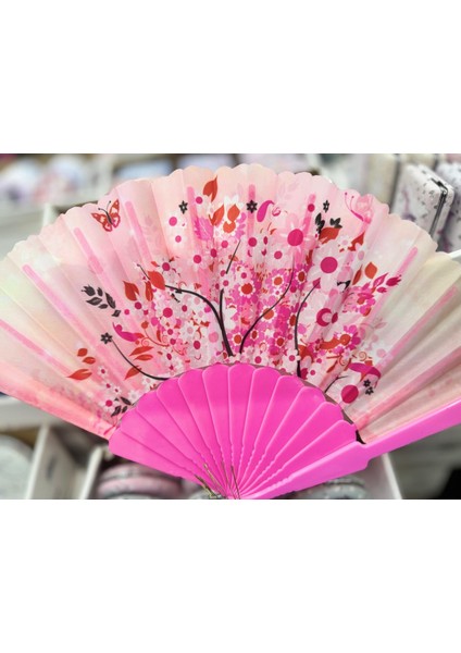 Plastik Desenli Yelpaze