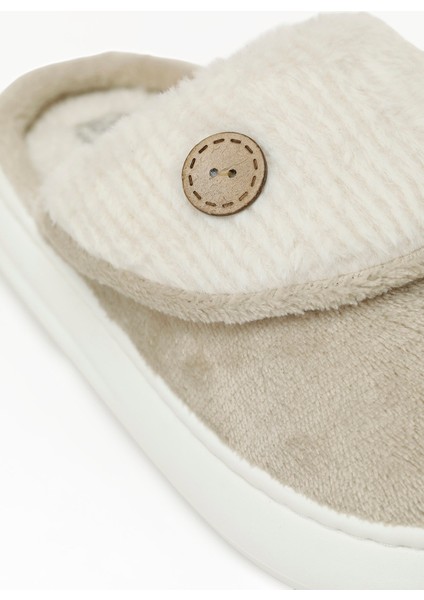 609088.Z5PR Bej Kadın Ev Terliği