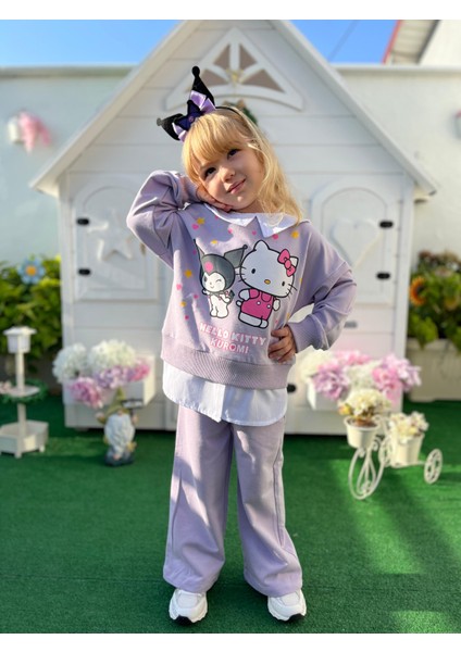 Barbosa Kuromi & Hello Kitty & Stitch Sweather Pantolon 2 Li Takım (Taç Hediyeli) fiyatları