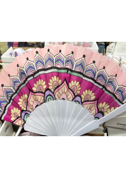 Plastik Desenli Yelpaze