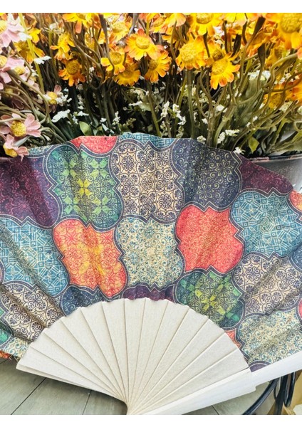 Bambu Çift Taraflı Kadife Yelpaze