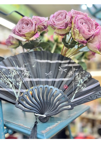 Plastik Desenli Yelpaze