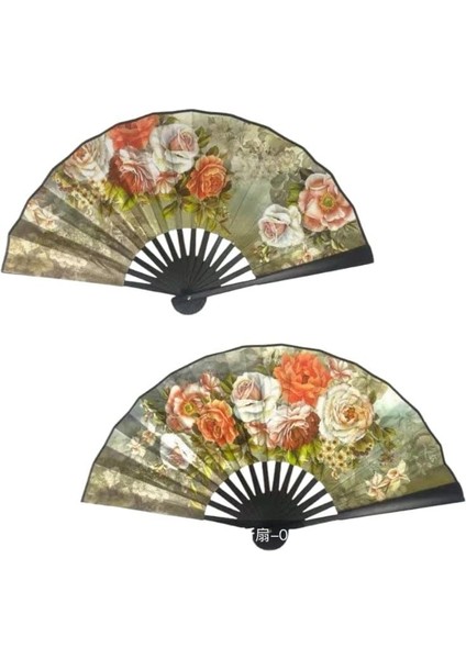 Yelpaze Saten Kraft Çiçekli Model 5