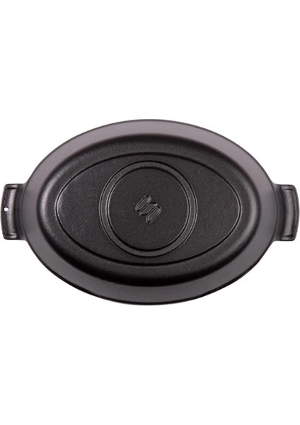 23*17 cm Oval Düz Tabak Sahan Mat Siyah modelleri