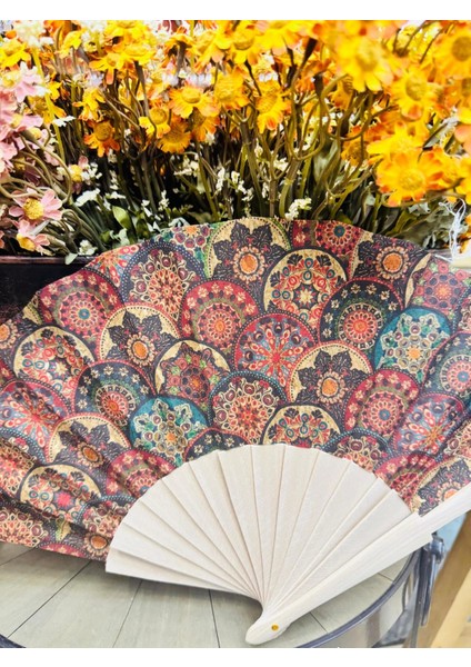 Bambu Çift Taraflı Kadife Yelpaze