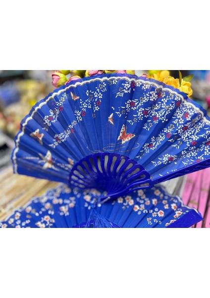 Plastik Desenli Yelpaze