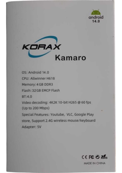 4K Ultra Hd Android 14.0 Ses Komutlu Akıllı Tv Kutusu Siyah