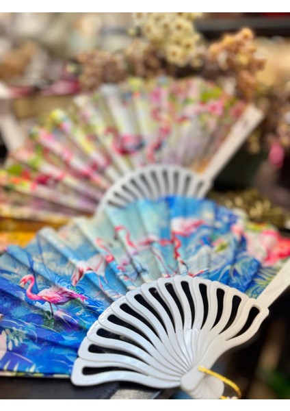 Plastik Desenli Yelpaze