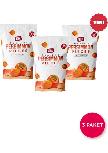 Cennet Hurması Kuru Meyve Cipsi 20 G x 3 Adet Dondurularak Kurutulmuş Meyve