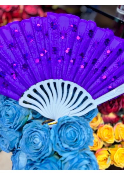 Plastik Desenli Yelpaze