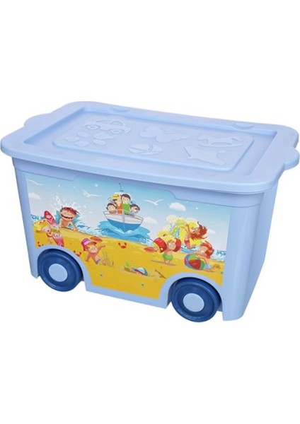 Desenli Çok Amaçlı Tekerlekli Kutu