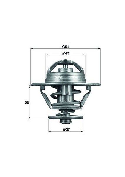 TX93.83D - Termostat 83C Ducato 2.5 Dzl-Td-Tdı 94 -Boxer-Jumper 2.8 Td-Jtd