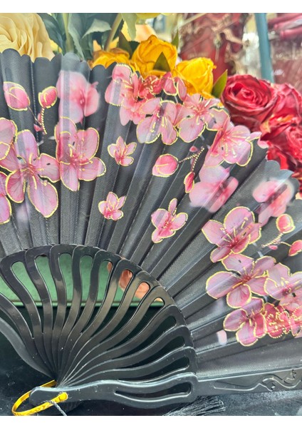 Plastik Desenli Yelpaze