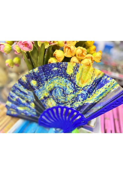 Plastik Desenli Yelpaze