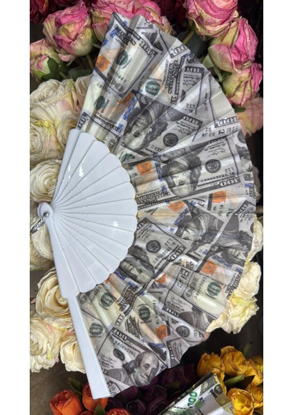 Plastik Desenli Yelpaze