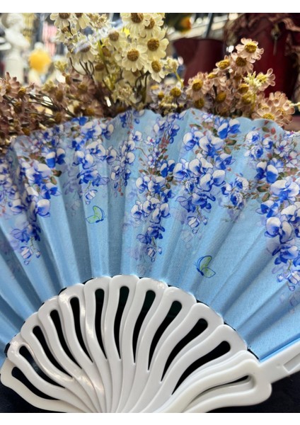 Plastik Desenli Yelpaze