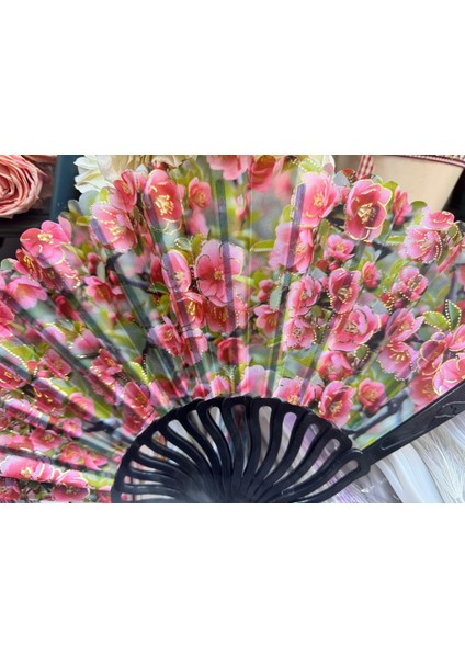 Plastik Desenli Yelpaze