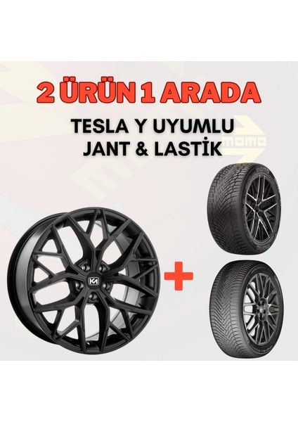 Tesla Model Y Uyumlu Momo 255/45R19 Kış Lastiği 4 Adet YILI:2025 + Km 3419 19" Jant 4 Adet