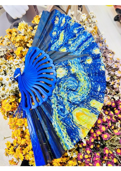 Plastik Desenli Yelpaze