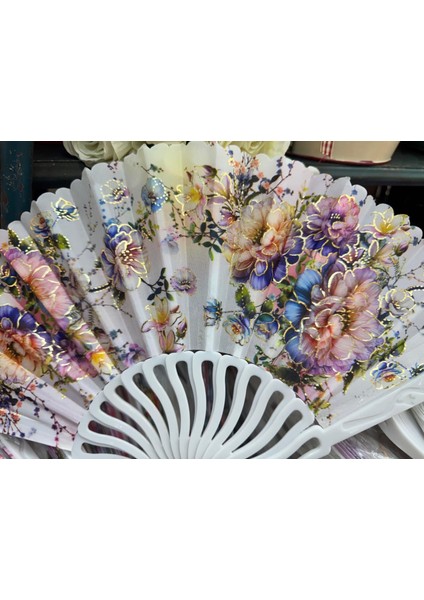 Plastik Desenli Yelpaze