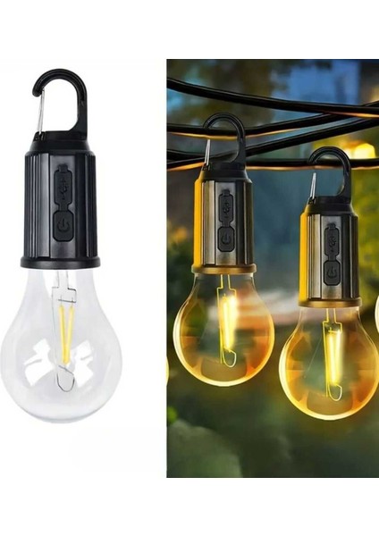 Askılı Kablosuz Şarj Edilebilir LED Ampul 3 Aydınlatma Modlu fiyatları