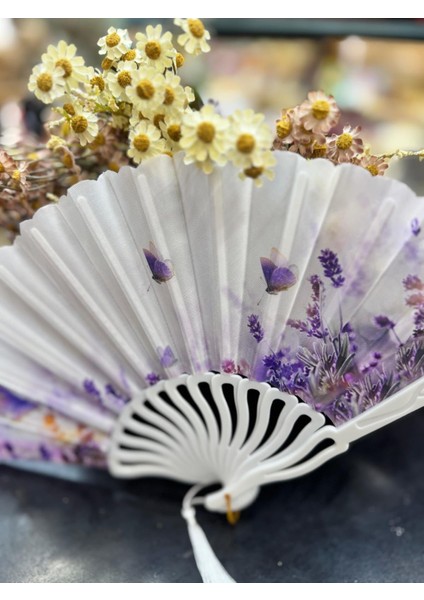 Plastik Desenli Yelpaze