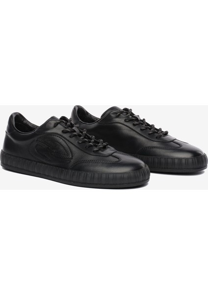 Erkek Siyah Hakiki Deri Sneaker Ayakkabı 5K1SA18485