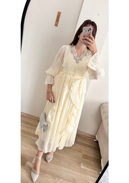 Ithal Diana Güpürlü Elbise fiyatları