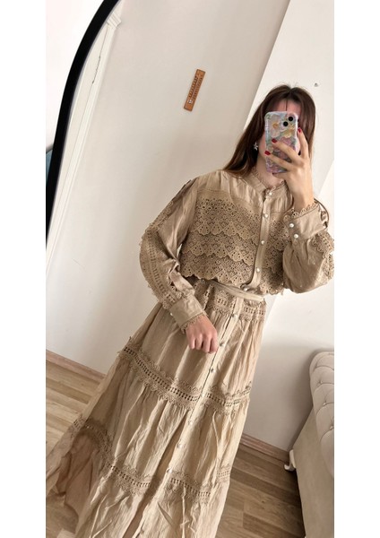 Ithal Güpürlü Pırlantalı Elbise