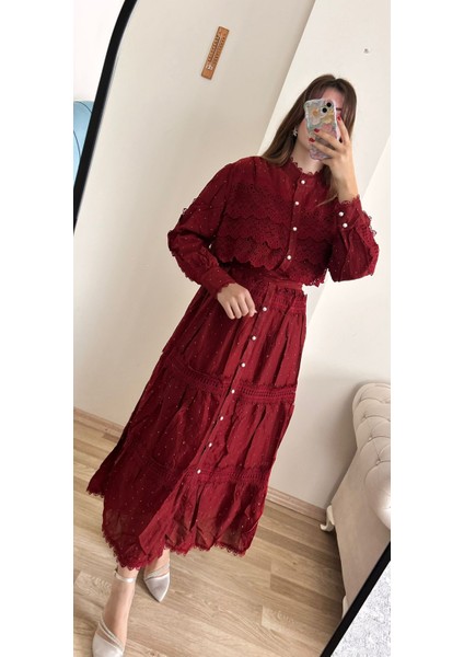 Ithal Güpürlü Pırlantalı Elbise