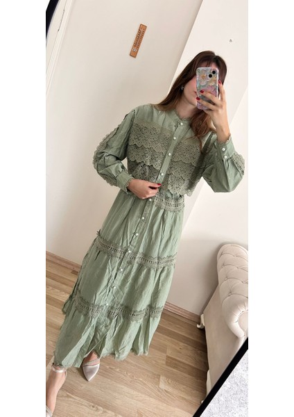 Ithal Güpürlü Pırlantalı Elbise