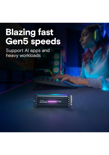 T710 2tb Pcıe Gen5 Nvme M.2 SSD CT2000T710SSD5 Soğutuculu Heatsink modelleri