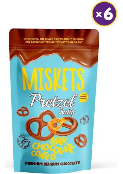 Sütlü Çikolata Kaplamalı Pretzel 80 gr x 6 Adet