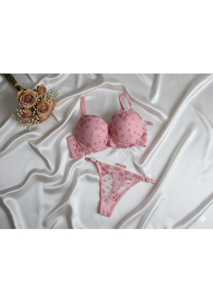 Pembe Dolgulu Kalpli Push Up Iç Çamaşırı Takımı indirimleri