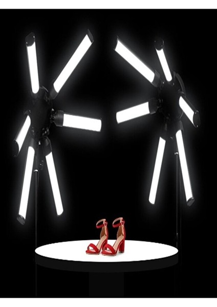 Katlanabilir 6 Kollu LED Stüdyo Işık – 120 W Yüksek Parlaklık, 3200K-5600K Renk Ayarı, Tripod ve Taşıma Çantası 2.10 cm Tripod Ayak Canlı Yayın Işığı fırsatları