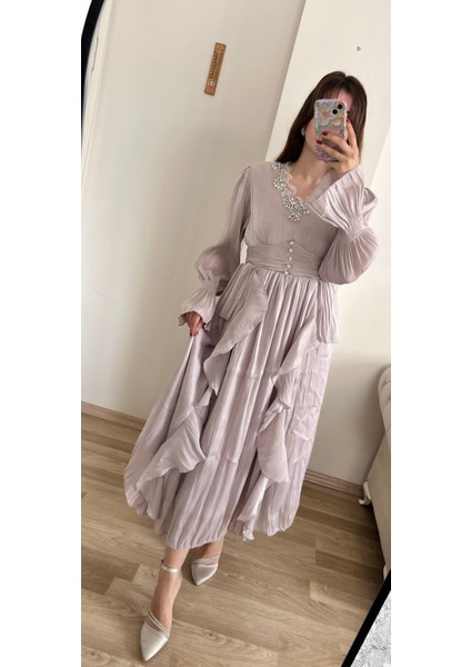 Ithal Diana Güpürlü Elbise