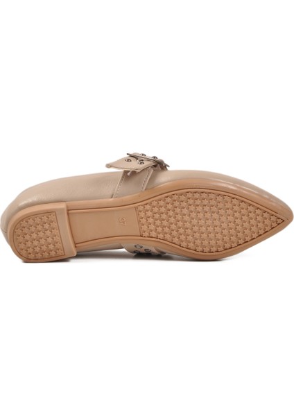 Bej Cilt Kemerli Hafif Esnek Kadın Babet 209166 Z indirimleri