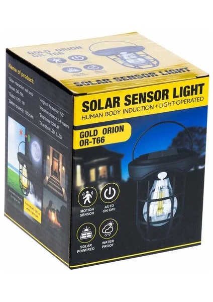 Gold Orion Lamba Solar Şarjlı Sensörlü Çok Amaçlı OR-T66 (5313) fiyatları