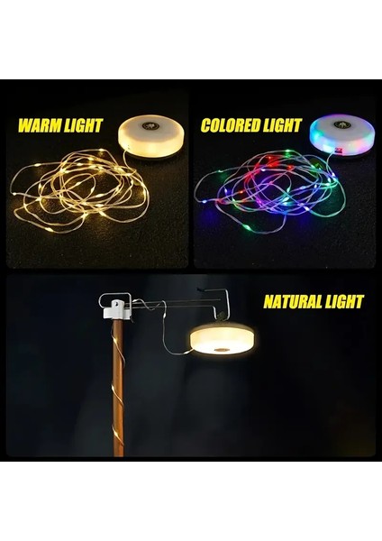 6 Fonksiyonlu 8 Metre USB Şarj Edilebilir Rgb LED Kamp ve Dekorasyon Işığı | Powerbank Özellikli (5313) modelleri