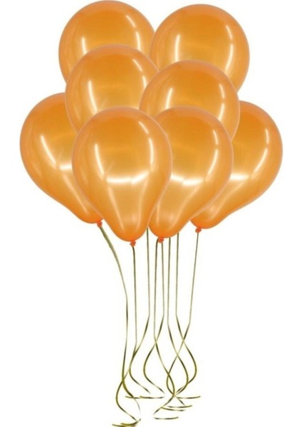 Metalik Açık Turuncu Balon 10'lu M123