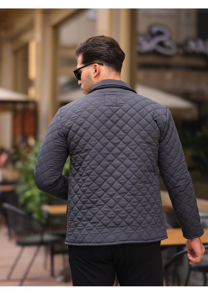 Erkek Çıtçıt Basic Kışlık Kürklü Füme Kapitone Mont fırsatları