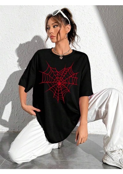 Baskılı T-Shirt - Siyah