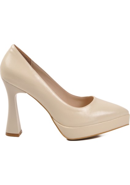 Bej Ince Uzun Kadın Topuklu Ayakkabı 448206 Z fiyatları