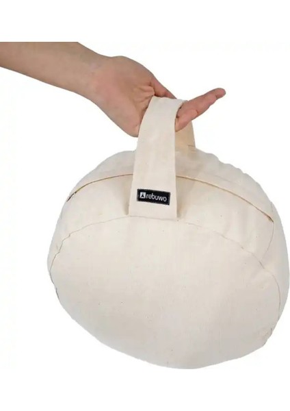 Hot Yoga & Meditasyon Seti – Hot Yoga Matı-Meditasyon Pedi+ Rebuwo Bej Meditasyon Minderi+Rebuwo Lavantalı Meditasyon Göz Yastığı+ Bolster ve Yoga Kemeri (Bej)