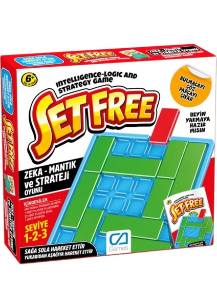 Set Free +6 Yaş ve Üzeri Çocuklar Için 3 Seviyeli Eğitici Zeka-Mantık-Strateji Bulmaca Oyunu
