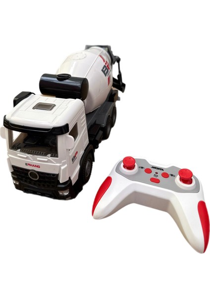 Uzaktan Kumandalı Kamyon Sarjlı Full Fonksiyon Kumandadan Kontrol Edebilen Dönen Mikser Iş Makinesi