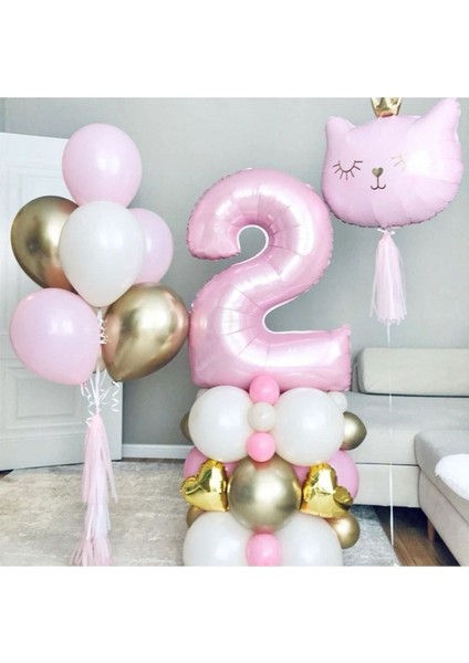 Pembe Kedili Balon Seti