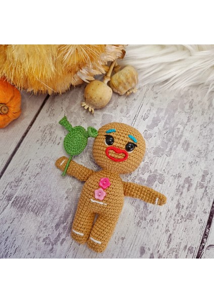 Shrek (Şrek) Fiona Eşek Çizmeli Kedi Kurabiye Adam Amigurumi Set Örgü Oyuncak fırsatları